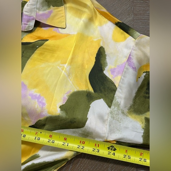 French Connection Long Shirt Dress Multicolor Abstract Print  Extra Large NWT - Picture 5 of 9